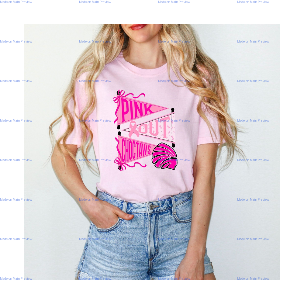 K - PINK OUT PENNANT CHOCTAWS